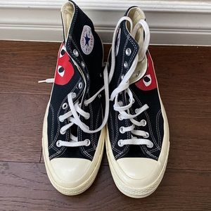 CONVERSE X COMME DES GARCONS PLAY ALL STAR CHUCK '70 HI - BLACK